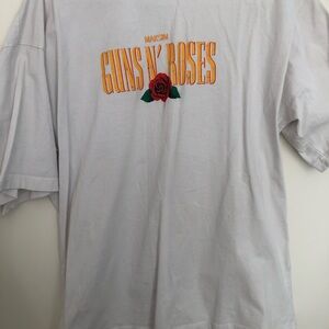 White Graphic T-Shirt guns n roses